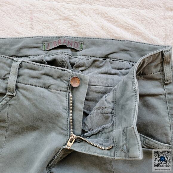 J Brand Olive Low Rise Skinny Leg Moto Jeans - Picture 4 of 5